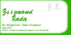 zsigmond rada business card